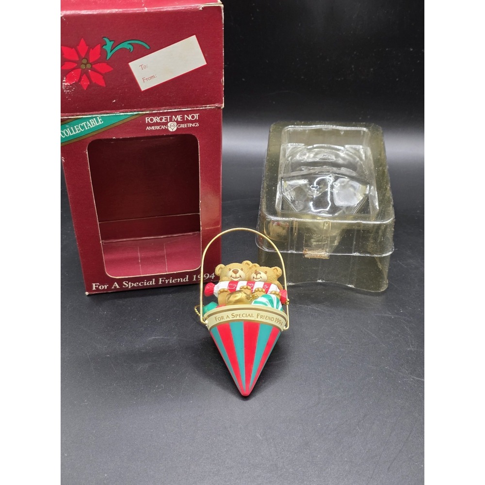 ORNAMENT AMERICAN GREETINGS For A Special Friend 1994 Christmas Bears & Candy